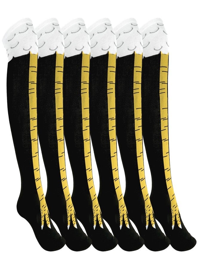 Nackiy Funny Gifts 3D Animal Paw Socks Stocking Stuffers for Adult Women Men Teen Xmas Gifts, 3 Pair Chicken, 4-11 Tall - Image 1